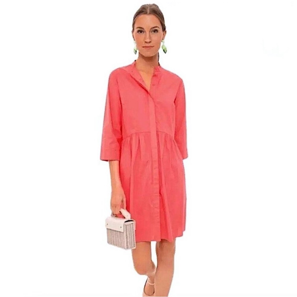 Tuckernuck Poppy Pink Royal Shirt Dress